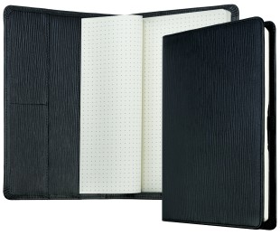 Notizbuch DIN A5 schmal | Echtleder | PAGLIA schwarz